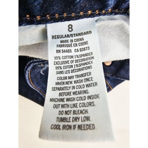 American Eagle Outfitters Size 8 Regular Women 25" Inseam Artist Crop Blue Jeans - Picture 5 of 13